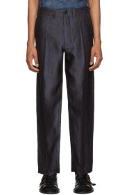Nicholas Daley - Khaki & Blue 70s Trousers