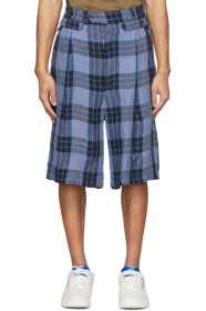 Nicholas Daley - Navy & Blue Check Shorts