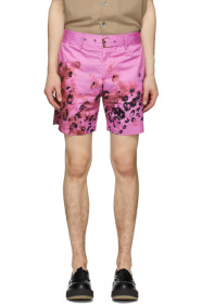 Davi Paris - Pink Perdus Rosé Print Shorts
