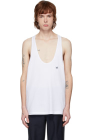 Davi Paris - White Logo Patch Tank Top