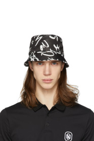Neil Barrett - Black Graffiti Bucket Hat