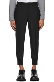 Neil Barrett - Black Wool Cuffed Trousers