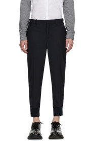 Neil Barrett - Navy Wool Cuffed Trousers