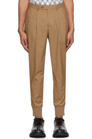 Neil Barrett - Beige Double Pocket Pleated Trousers