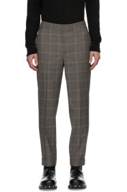 Neil Barrett - Grey Wool Check Trousers
