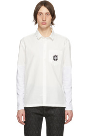 Neil Barrett - White Cotton Sleeve Linen Shirt
