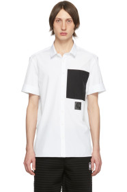 Neil Barrett - White Black Pocket Short Sleeve Shirt