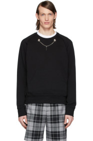 Neil Barrett - Black Thunderbolt Chain Sweatshirt