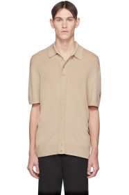Neil Barrett - Tan Techno Knit Polo
