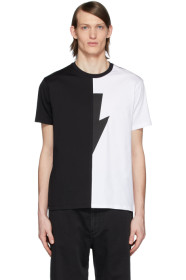 Neil Barrett - Black & White Thunderbolt T-Shirt