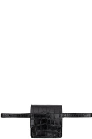 Marge Sherwood - Pochette embossée façon croco noire Slim Pump