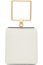 Marge Sherwood - White Lizard Pump Handle Bag