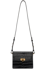 Marge Sherwood - Sac embossé façon croco noir Vintage Brick
