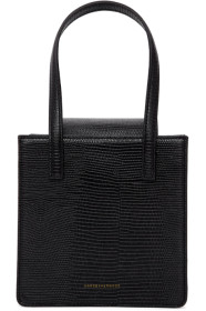 Marge Sherwood - Sac embossé façon lézard noir Grandma