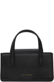 Marge Sherwood - Sac embossé façon lézard noir Mini Grandma