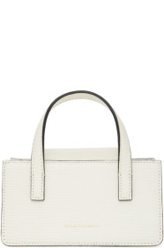 Marge Sherwood - Sac embossé façon lézard blanc Mini Grandma