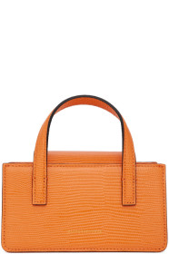 Marge Sherwood - Orange Lizard-Embossed Mini Grandma Bag
