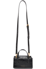 Marge Sherwood - Sac embossé façon croco noir Mini Grandma