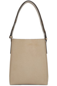 Marge Sherwood - Cabas embossé façon lézard beige How