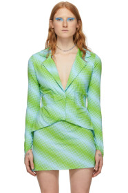 Maisie Wilen - Blue & Green Ruched Shirt