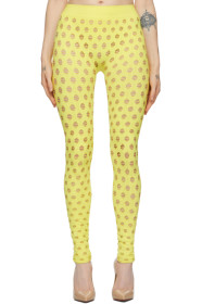 Maisie Wilen - Yellow Perforated Leggings