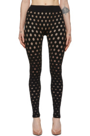 Maisie Wilen - Black Perforated Leggings