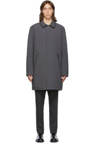 The Very Warm - SSENSE Exclusive Grey Shell Filled Mac Coat