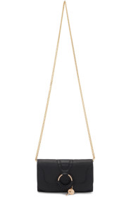 See by Chloé - Sac portefeuille à chaîne noir Hana