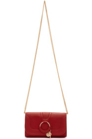 See by Chloé - Portefeuille à chaîne rouge Hana