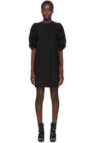 See by Chloé - Black Crepe Puff Shoulder Dress