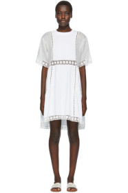 See by Chloé - White Lace Panelled Dress