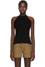 See by Chloé - Black Ruffle Halter Tank Top