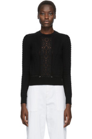 See by Chloé - Black Lace Fitted Sweater