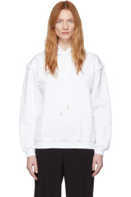 See by Chloé - White Scallop Shoulder Detail Hoodie
