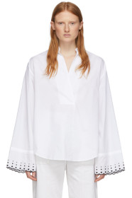 See by Chloé - White Poplin Embroidered Shirt