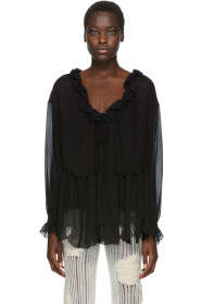 See by Chloé - Black Ruffle Blouse