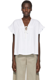 See by Chloé - White Cotton Flowy Blouse