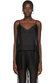 Arch The - Black Silk V-Neck Tank Top