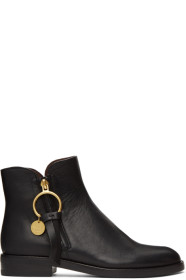 See by Chloé - Black Zip Ankle Boots