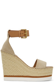 See by Chloé - Beige Glyn Platform Sandals