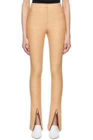 Andersson Bell - Beige Flared Zipper Trousers