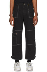Andersson Bell - Black Denim Carpenter Trousers