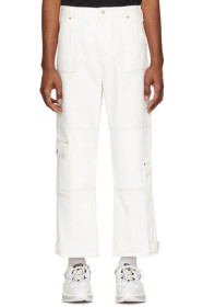 Andersson Bell - White Denim Carpenter Trousers