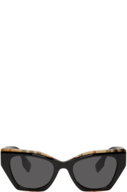 Burberry - Black & Check Butterfly Sunglasses