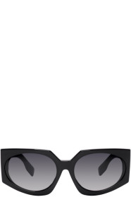 Burberry - Black Oversized Wrap Sunglasses