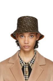 Burberry - ブラウン モノグラム バケット ハット