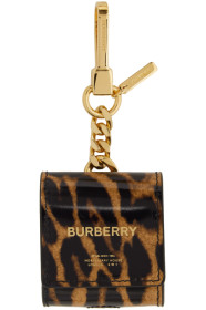 Burberry - Black & Brown Earphone Keychain Case