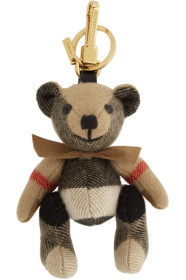 Burberry - ベージュ カシミア ビンテージ チェック トーマス ベア キーチェーン