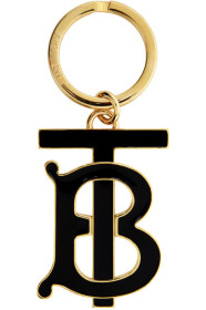 Burberry - Porte-clés doré et noir Monogram Motif