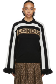 Burberry - Brown & Black Cashmere Capelet Sweater